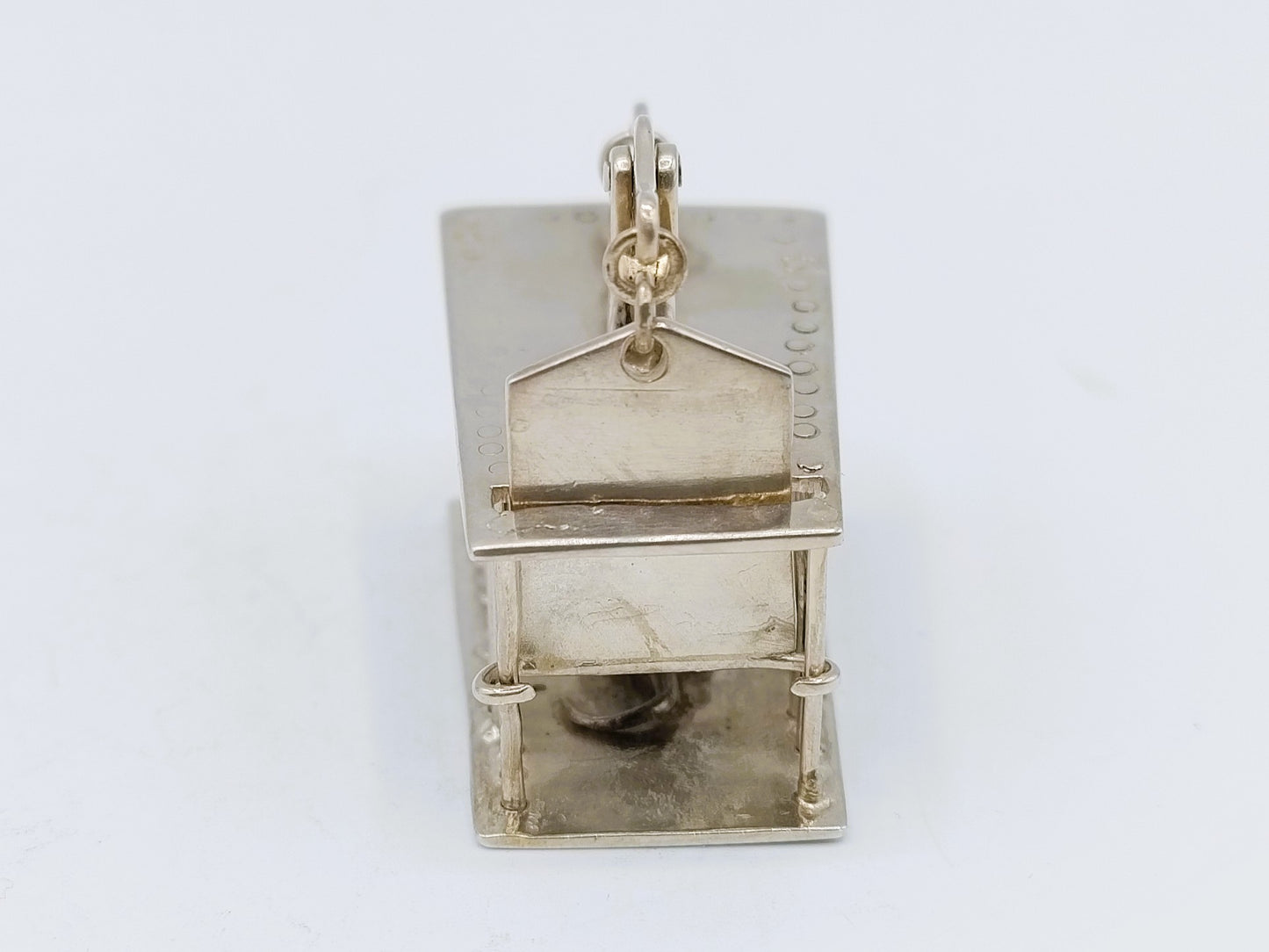Silver miniature mousetrap including mouse, 18th century