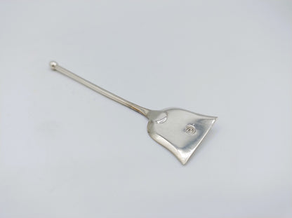 Silver salt spoon with pseudo-hallmark