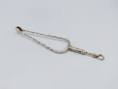 Zilveren miniatuur haardtang, P. Snijder, Haarlem, ca. 1740