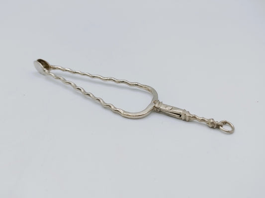 Zilveren miniatuur haardtang, P. Snijder, Haarlem, ca. 1740