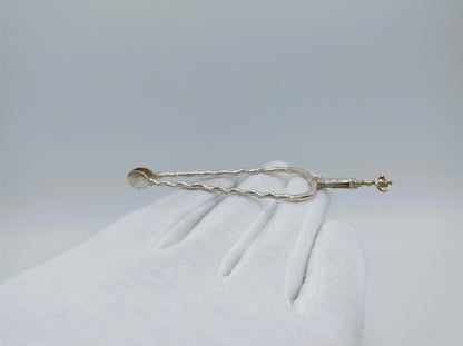 Zilveren miniatuur haardtang, P. Snijder, Haarlem, ca. 1740