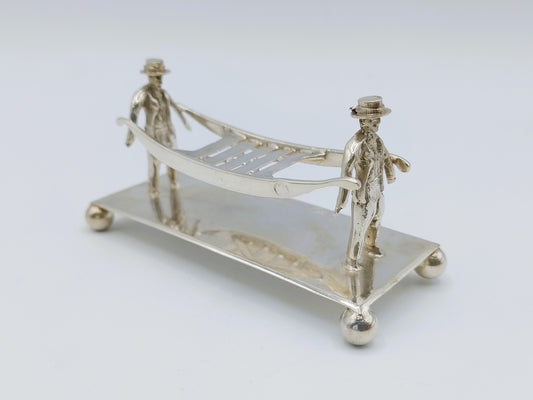 Zilveren miniatuur kaasdragers, D.J. Levert, Alkmaar, 1909