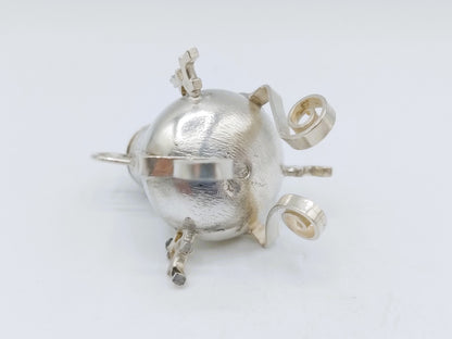 Zilveren miniatuur kraantjeskan, T. Huigen, Harlingen, ca. 1690