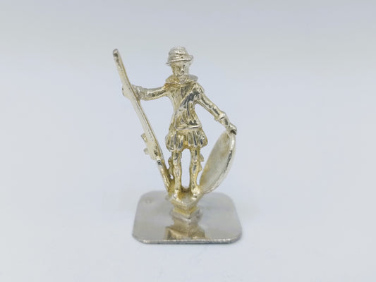 Zilveren miniatuur, soldaat met musket, J.A. Karsten, Leeuwarden, ca. 1780