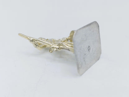 Silberminiatur, Soldat mit Musket, J.A. Karsten, Leeuwarden, ca. 1780
