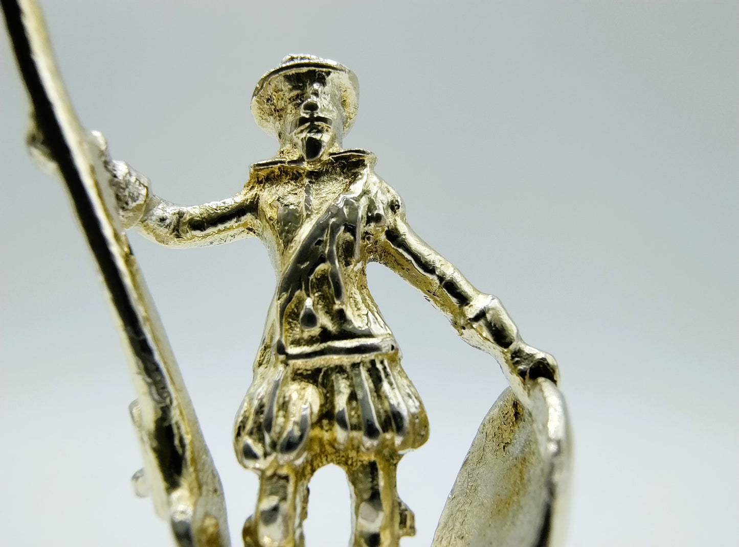 Silberminiatur, Soldat mit Musket, J.A. Karsten, Leeuwarden, ca. 1780