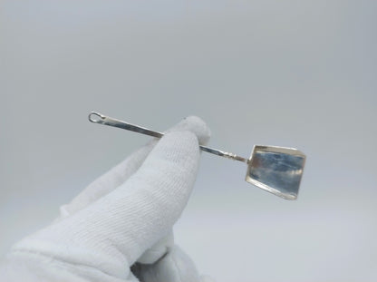 Silberne Miniatur-Kohlenschaufel, Meister Weintraube, Amsterdam, ca. 1670