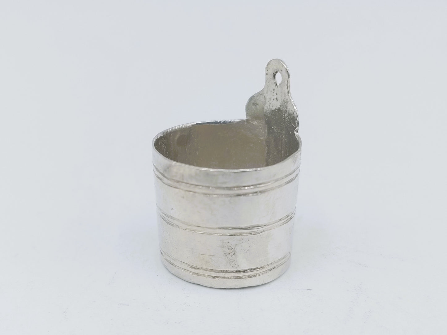Silver miniature soap dish, 18th century