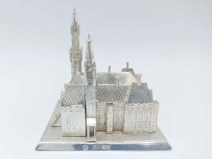 Zilveren miniatuur vredespaleis den Haag, Y.T. van Erp, Leeuwarden, 1913