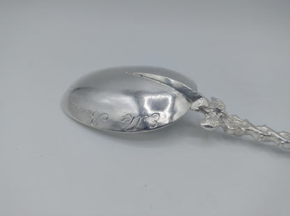 Zilveren geboortelepel, A.B. Looxma, Sneek, 1723