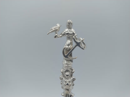 Zilveren geboortelepel, A.B. Looxma, Sneek, 1723