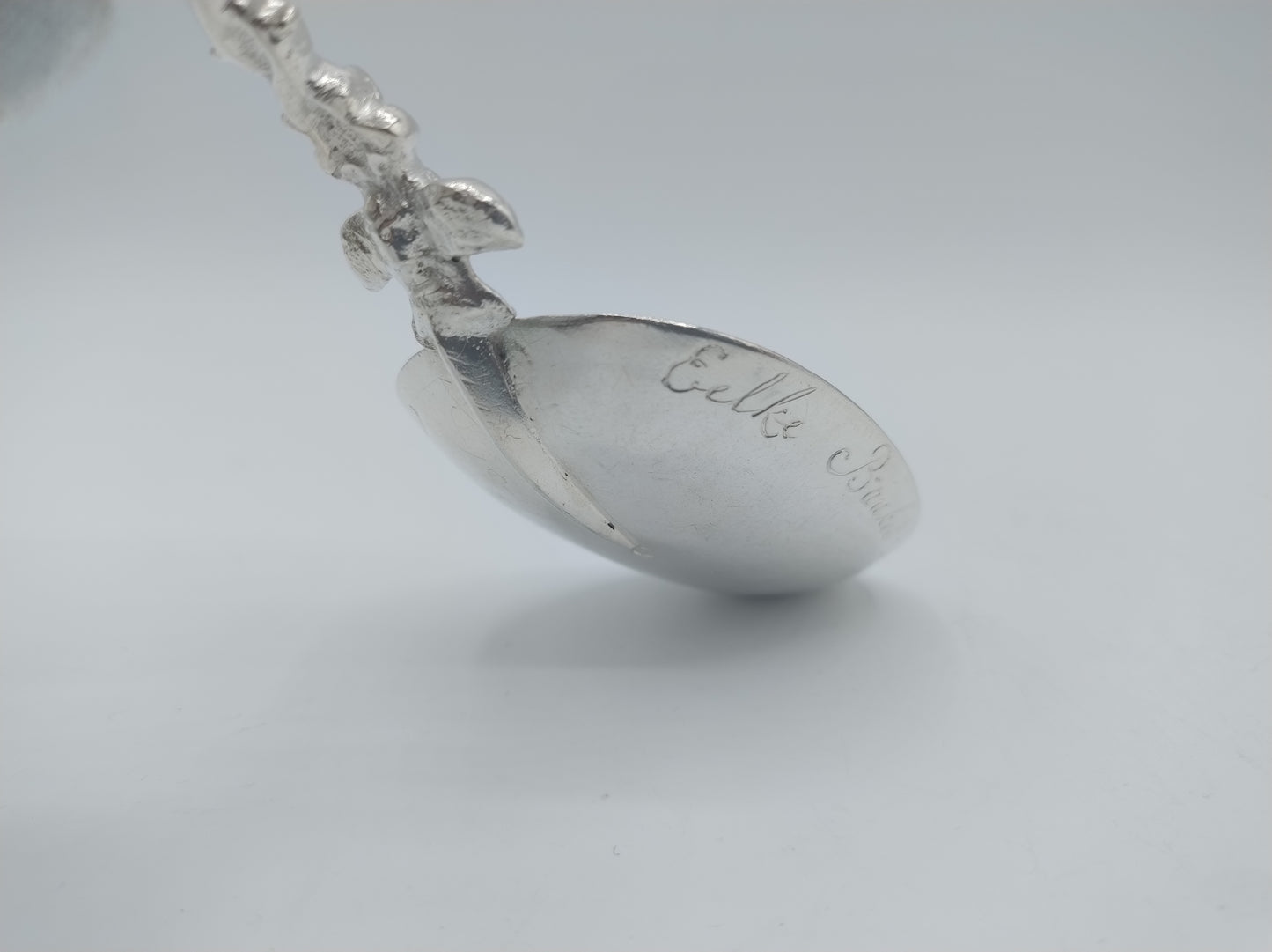 Zilveren geboortelepel, A.B. Looxma, Sneek, 1723