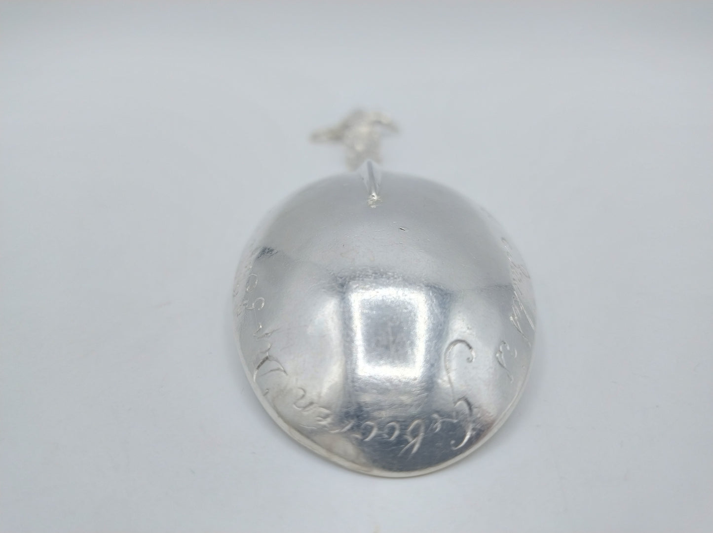 Zilveren geboortelepel, A.B. Looxma, Sneek, 1723