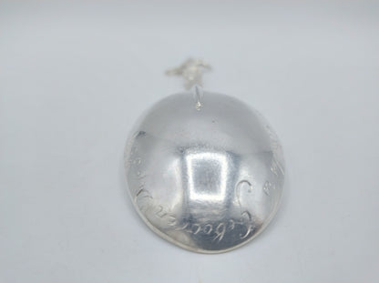 Zilveren geboortelepel, A.B. Looxma, Sneek, 1723