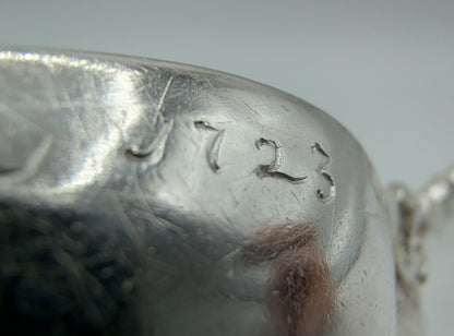 Zilveren geboortelepel, A.B. Looxma, Sneek, 1723