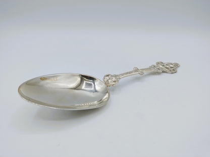 Silver birth spoon, H. Adema, Leeuwarden, 1860