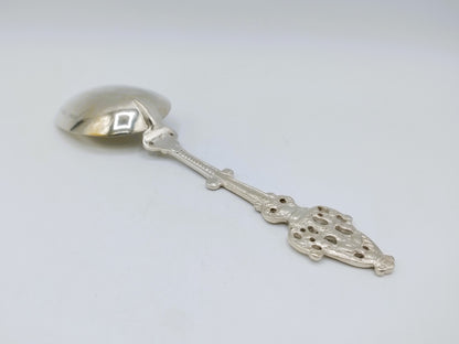 Silver birth spoon, H. Adema, Leeuwarden, 1860