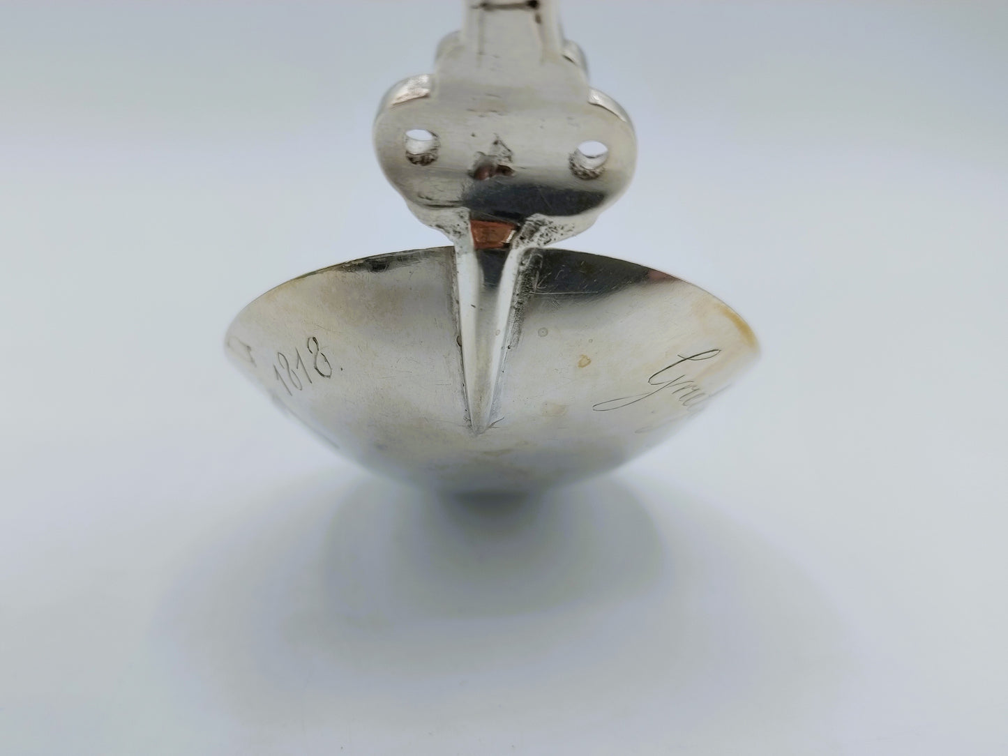 Silver birth spoon, H. Adema, Leeuwarden, 1860