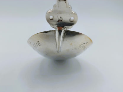Silver birth spoon, H. Adema, Leeuwarden, 1860