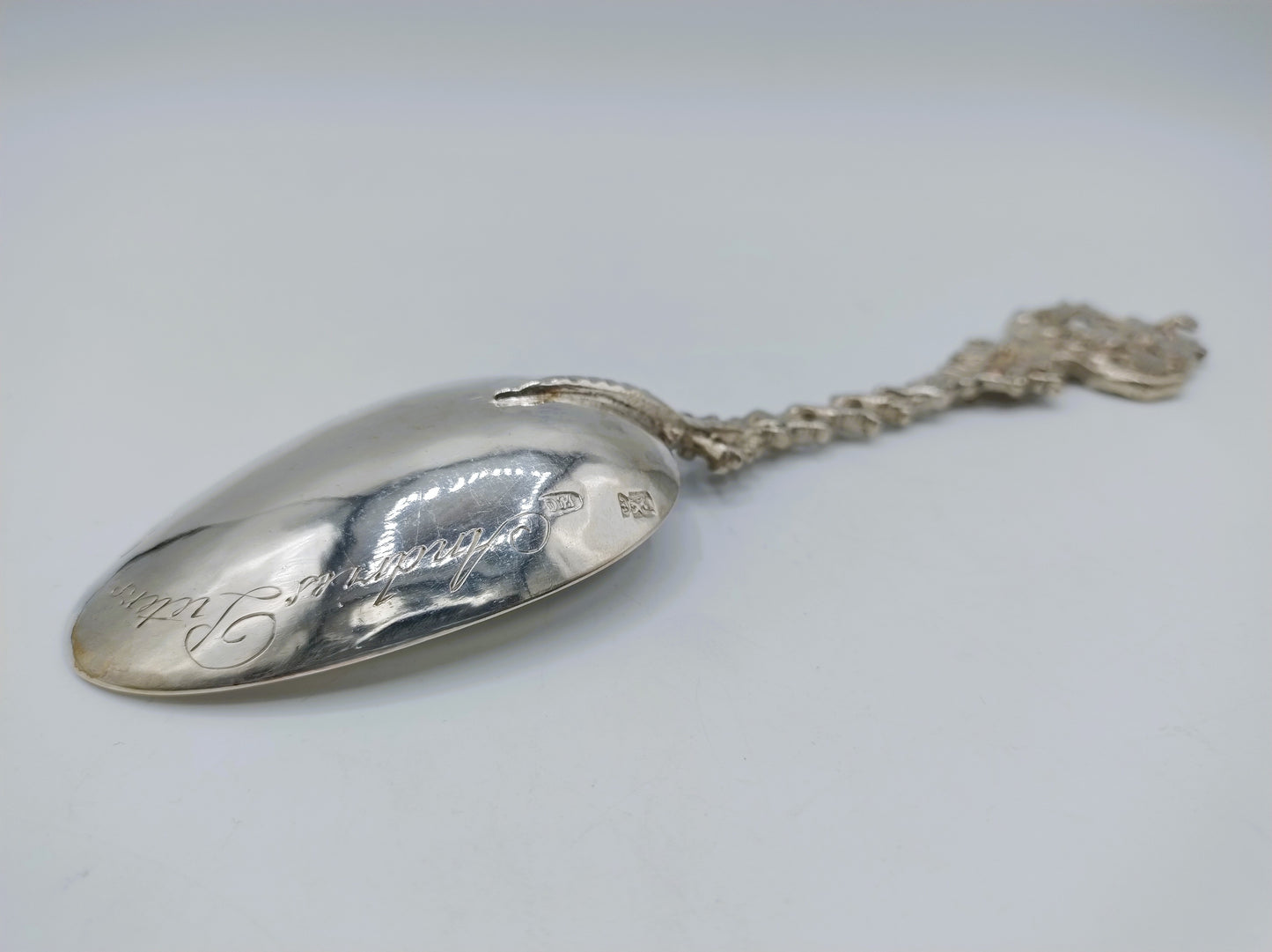 Silberner Geburtslöffel, H. Overhulsman, Amsterdam, 1797