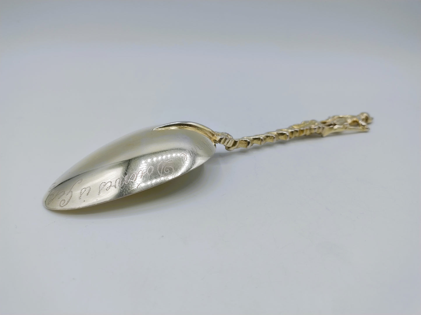 Silberner Geburtslöffel, Musketier, Harlingen, 1738