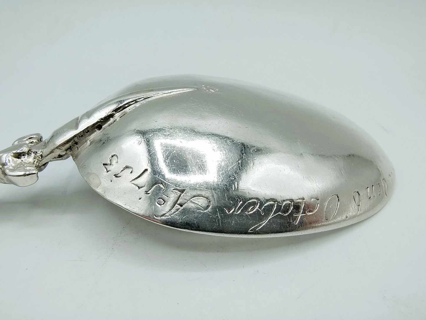 Zilveren geboortelepel, Hoop, F. Douma, Stavoren, ca. 1740
