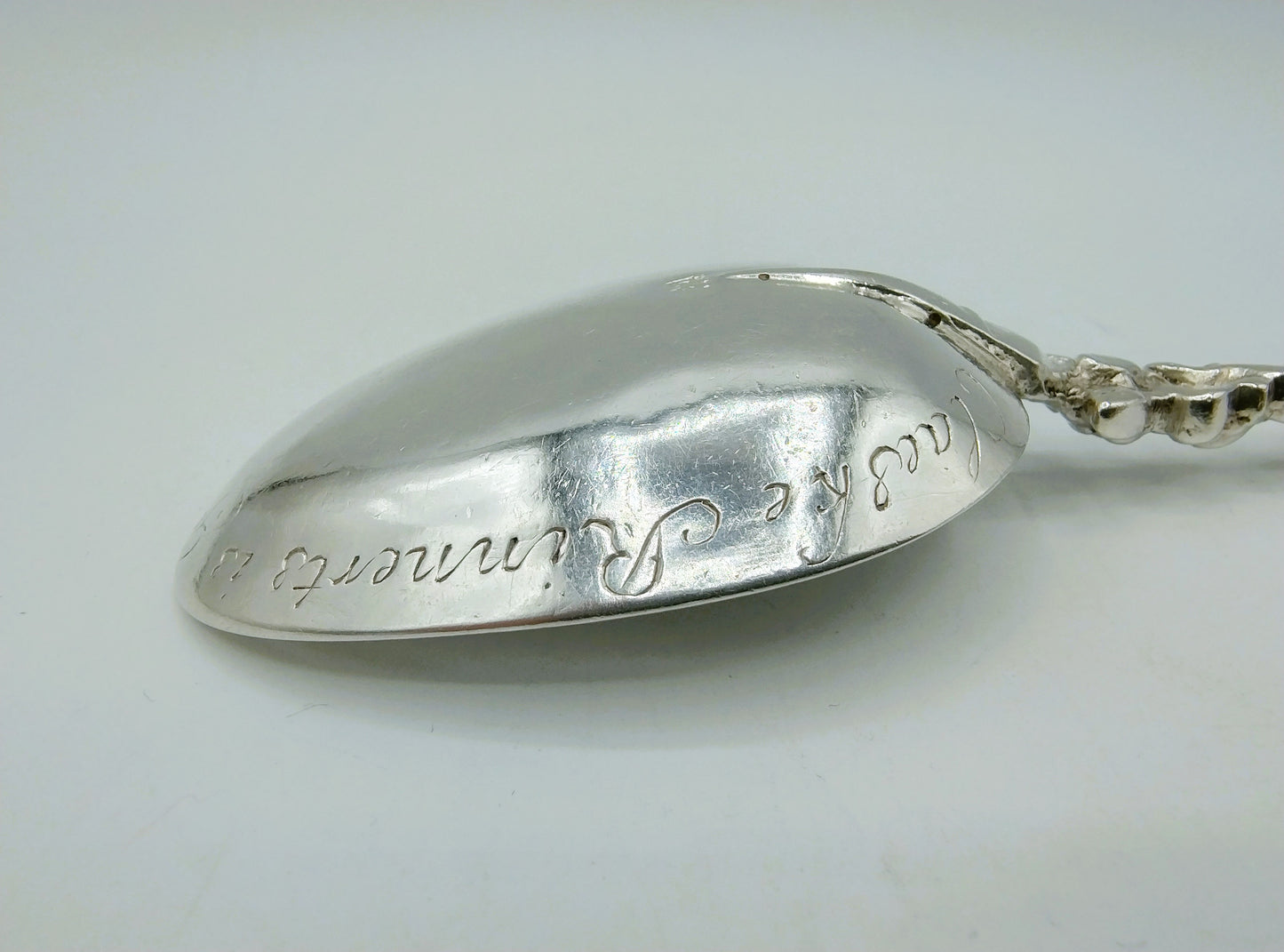 Zilveren geboortelepel, Hoop, F. Douma, Stavoren, ca. 1740