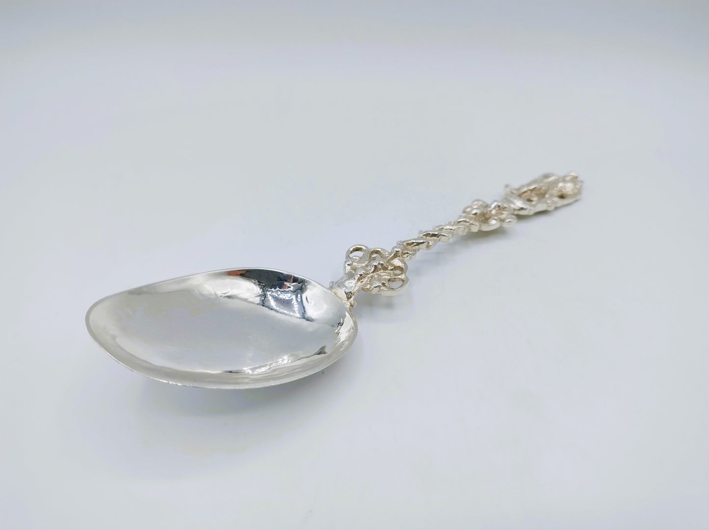 Silberner Geburtslöffel, Schutzengel, 1766