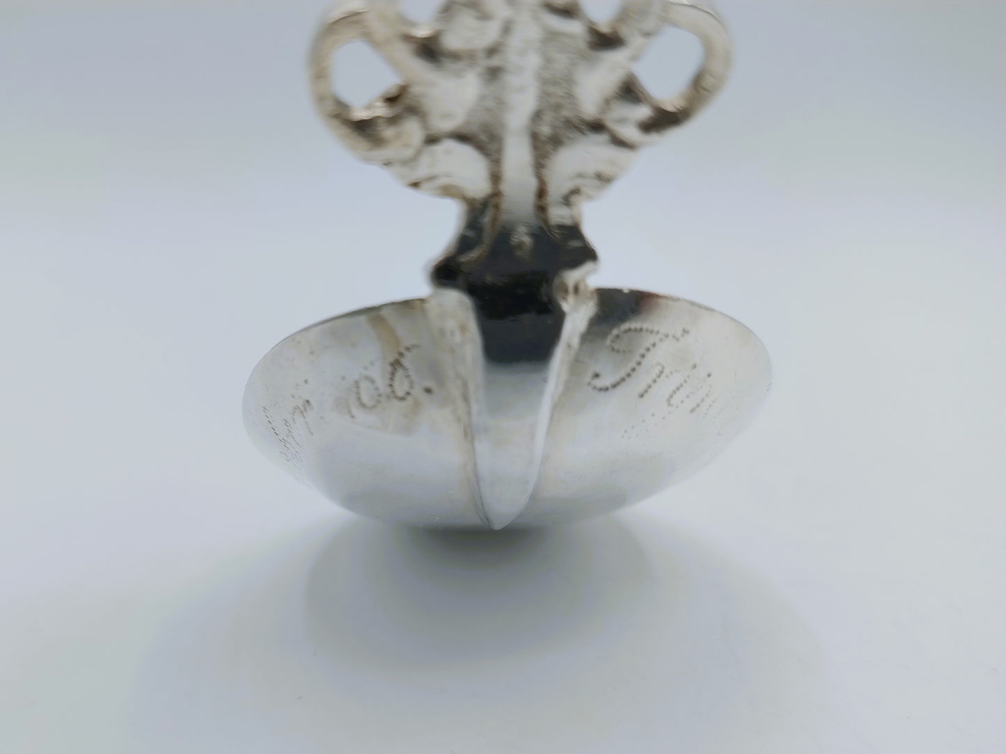 Silberner Geburtslöffel, Schutzengel, 1766