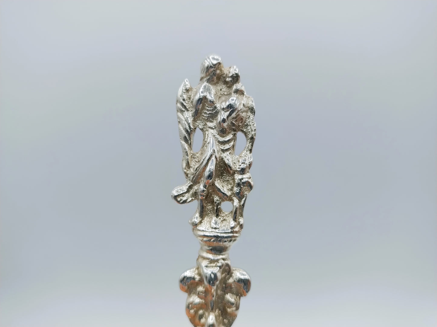 Silberner Geburtslöffel, Schutzengel, 1766
