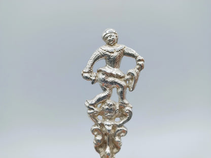 Silberner Erinnerungslöffel, Narr, O. Ydema, Sneek, 1771