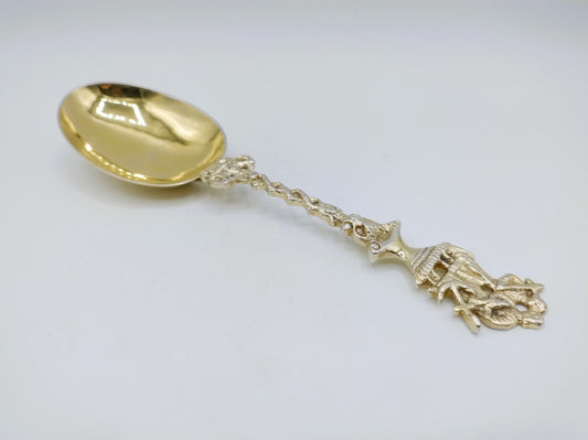 Zilveren geboortelepel, geloof, hoop en liefde, T.H. van Manen, Bolsward, 1787