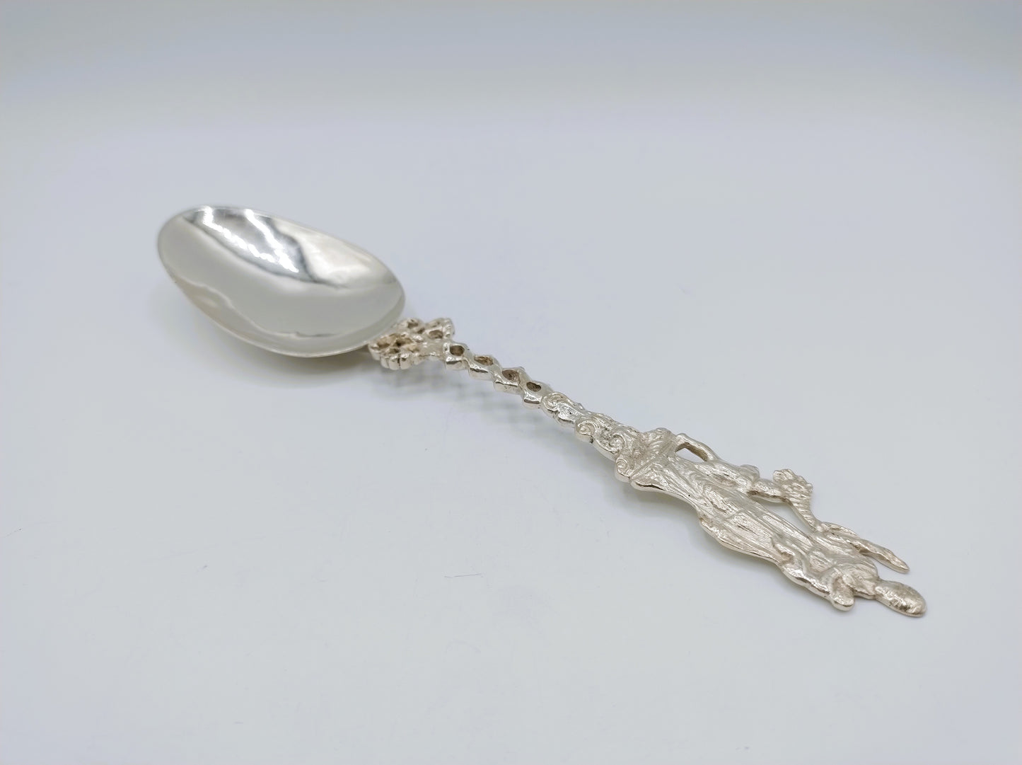 Zilveren gelegenheidslepel, Moederliefde, ca. 1880