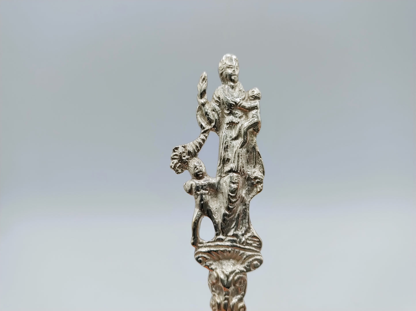 Zilveren gelegenheidslepel, Moederliefde, ca. 1880