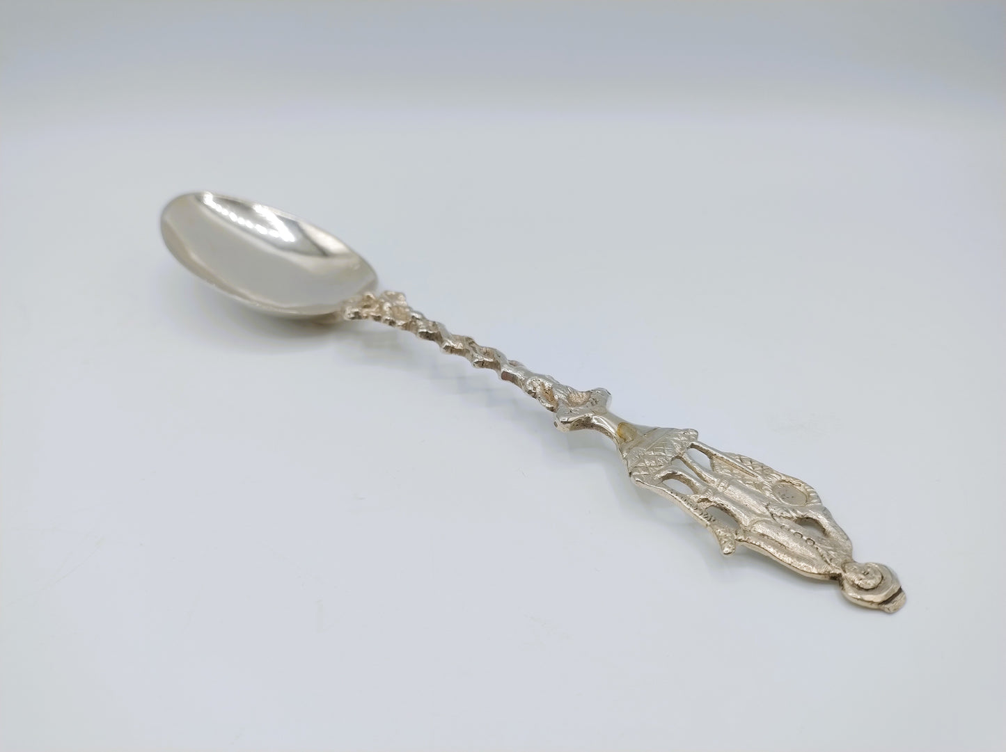 Silver birth spoon, A.M. Sustring, Sneek, 1839