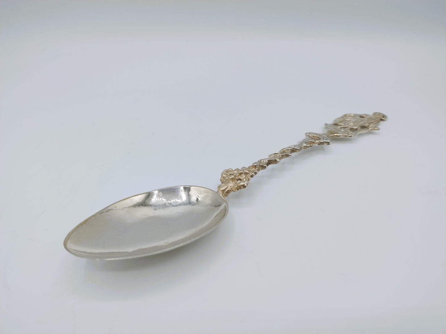 Silver birth spoon, A.M. Sustring, Sneek, 1839
