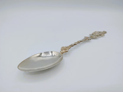 Silver birth spoon, A.M. Sustring, Sneek, 1839