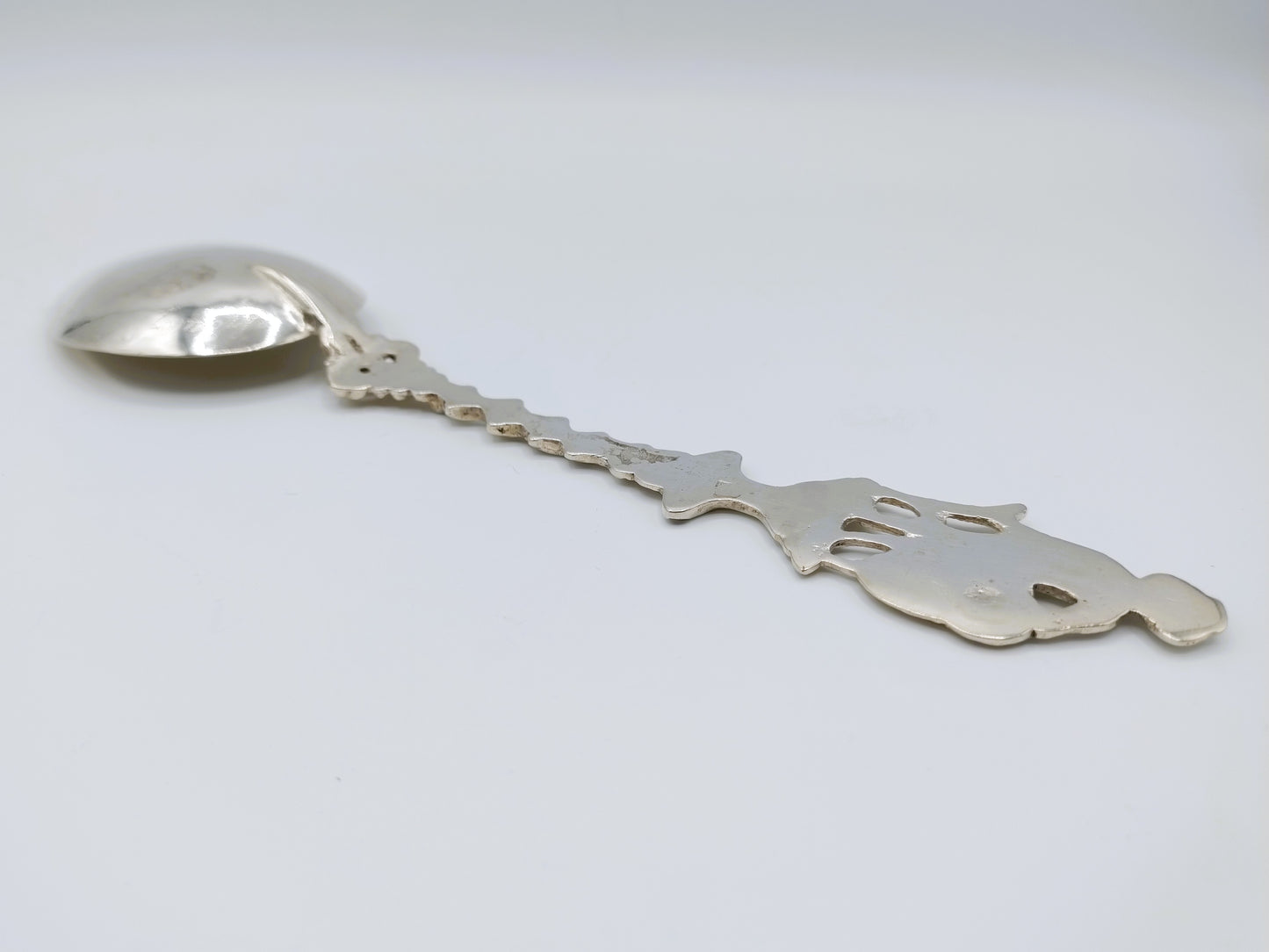 Silver birth spoon, A.M. Sustring, Sneek, 1839