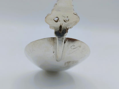 Silver birth spoon, A.M. Sustring, Sneek, 1839