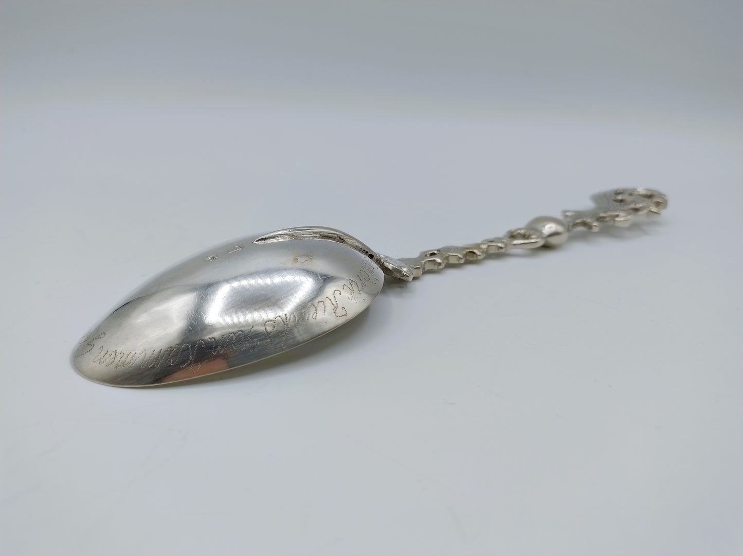 Zilveren geboortelepel, J. van der Wal, Lemmer, ca. 1780