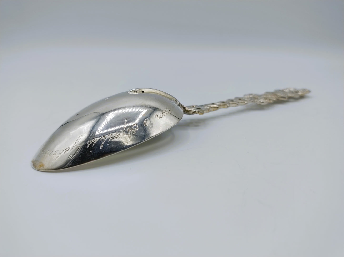 Zilveren geboortelepel, J. van der Wal, Lemmer, ca. 1780