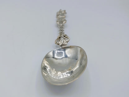 Zilveren geboortelepel, J. van der Wal, Lemmer, ca. 1780