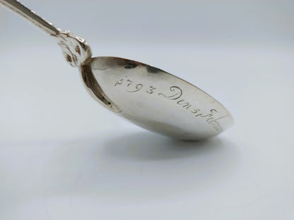 Zilveren geboortelepel, A.D. Jorritsma, Bolsward, 1793