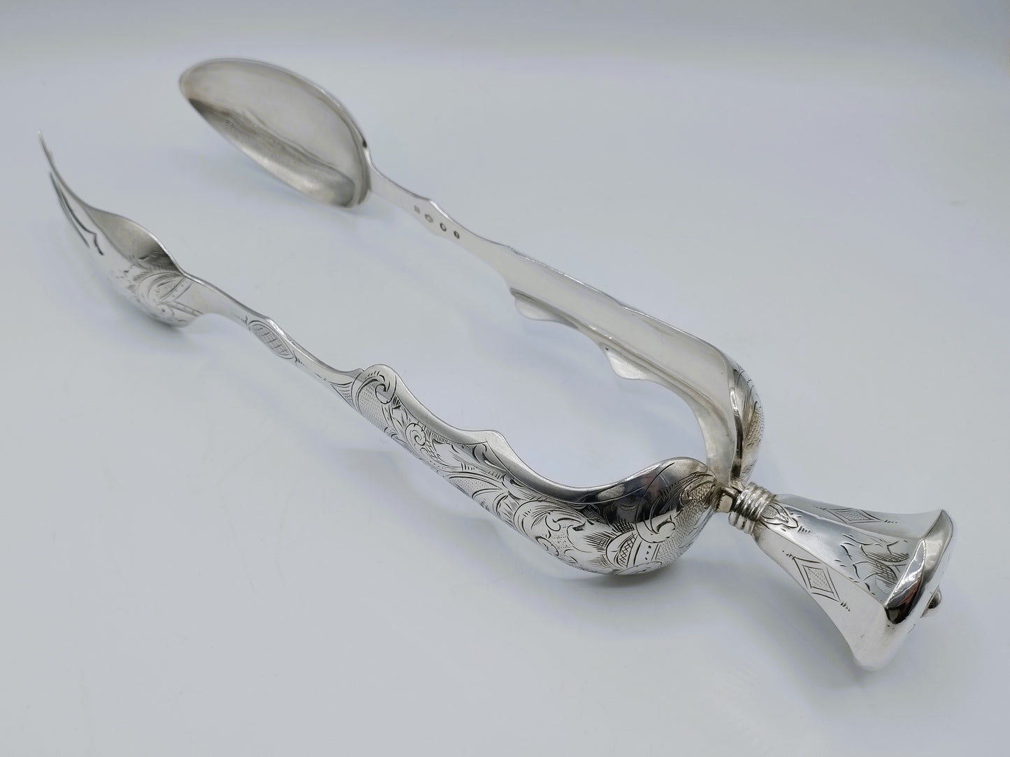 Silver salad servers, A.H. Ankum, Zaandam / Amsterdam, 1853
