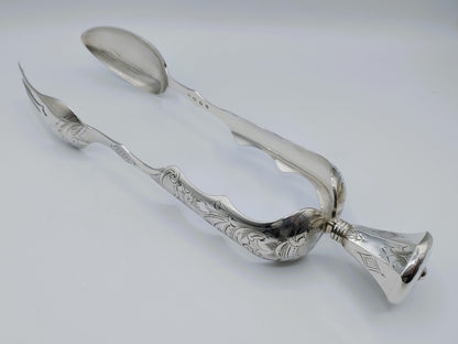 Silver salad servers, A.H. Ankum, Zaandam / Amsterdam, 1853