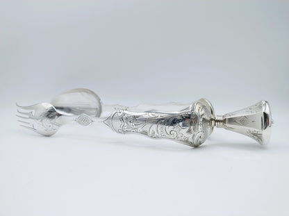 Silver salad servers, A.H. Ankum, Zaandam / Amsterdam, 1853