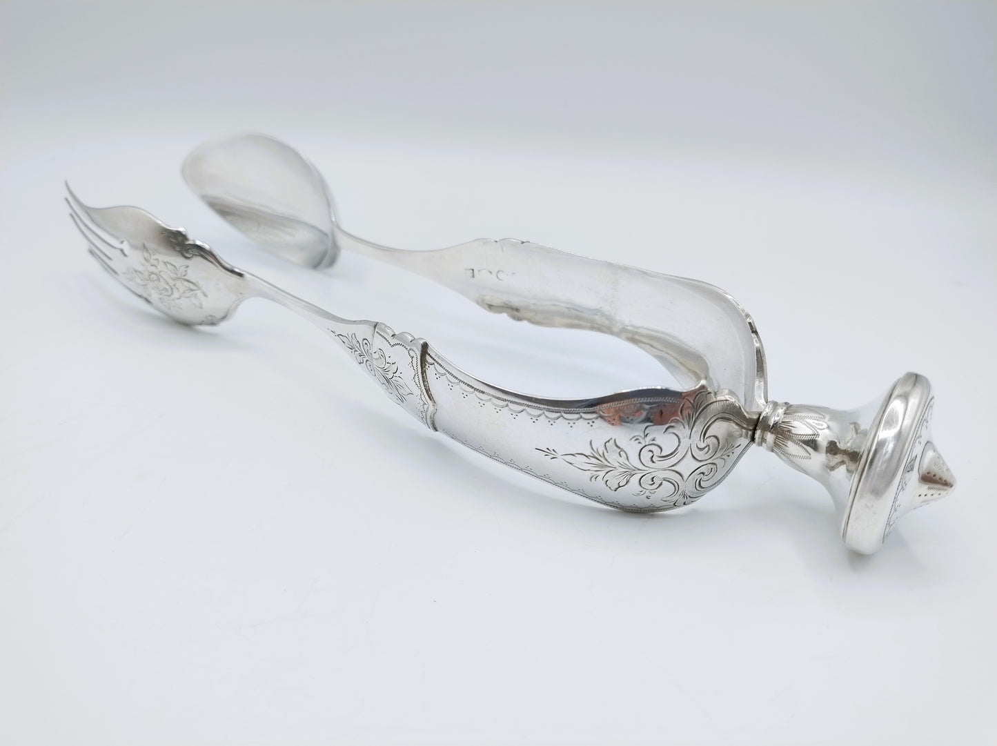 Silver salad servers, M. Schouten, Amsterdam, 1874