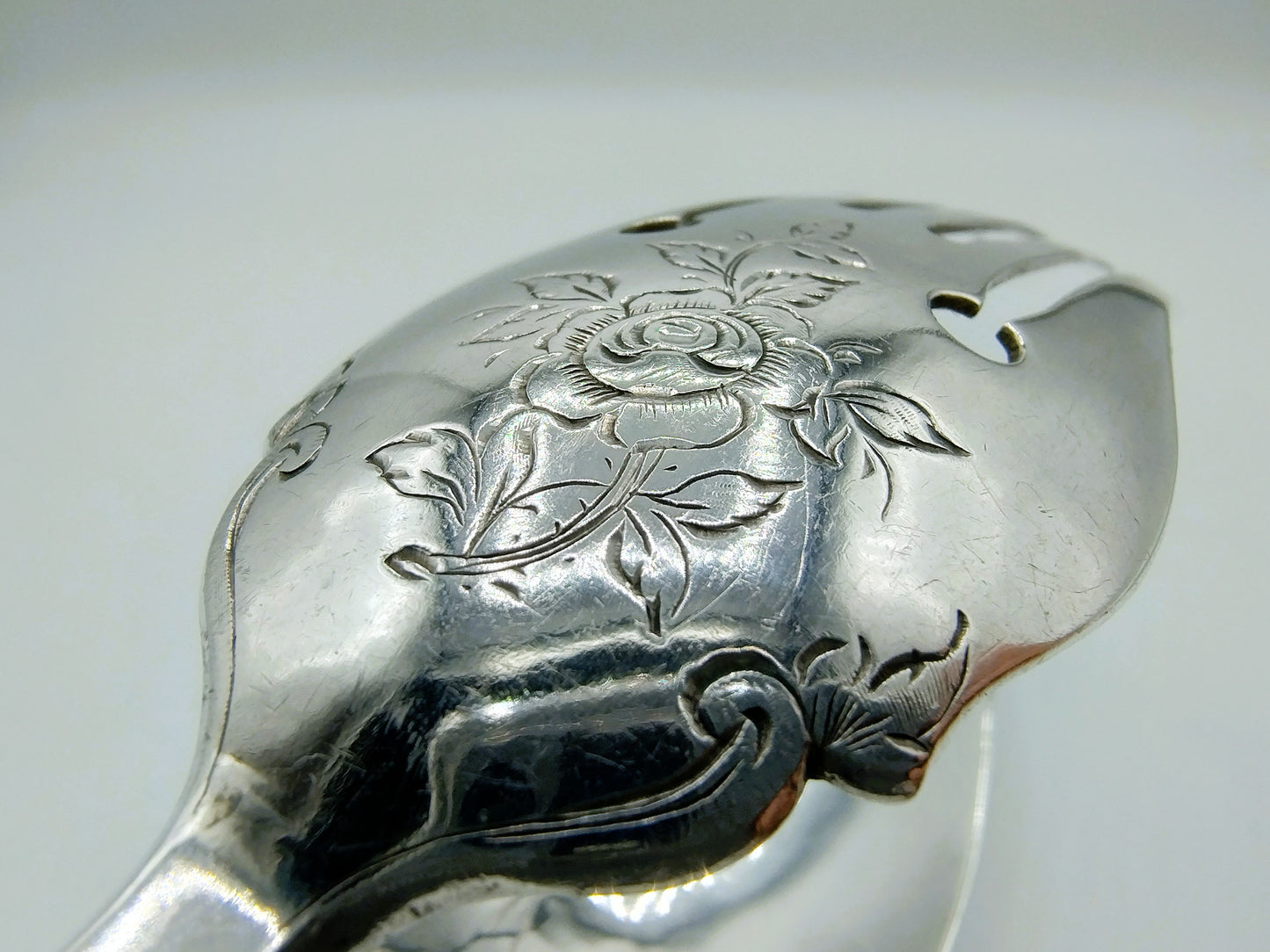 Silver salad servers, M. Schouten, Amsterdam, 1874