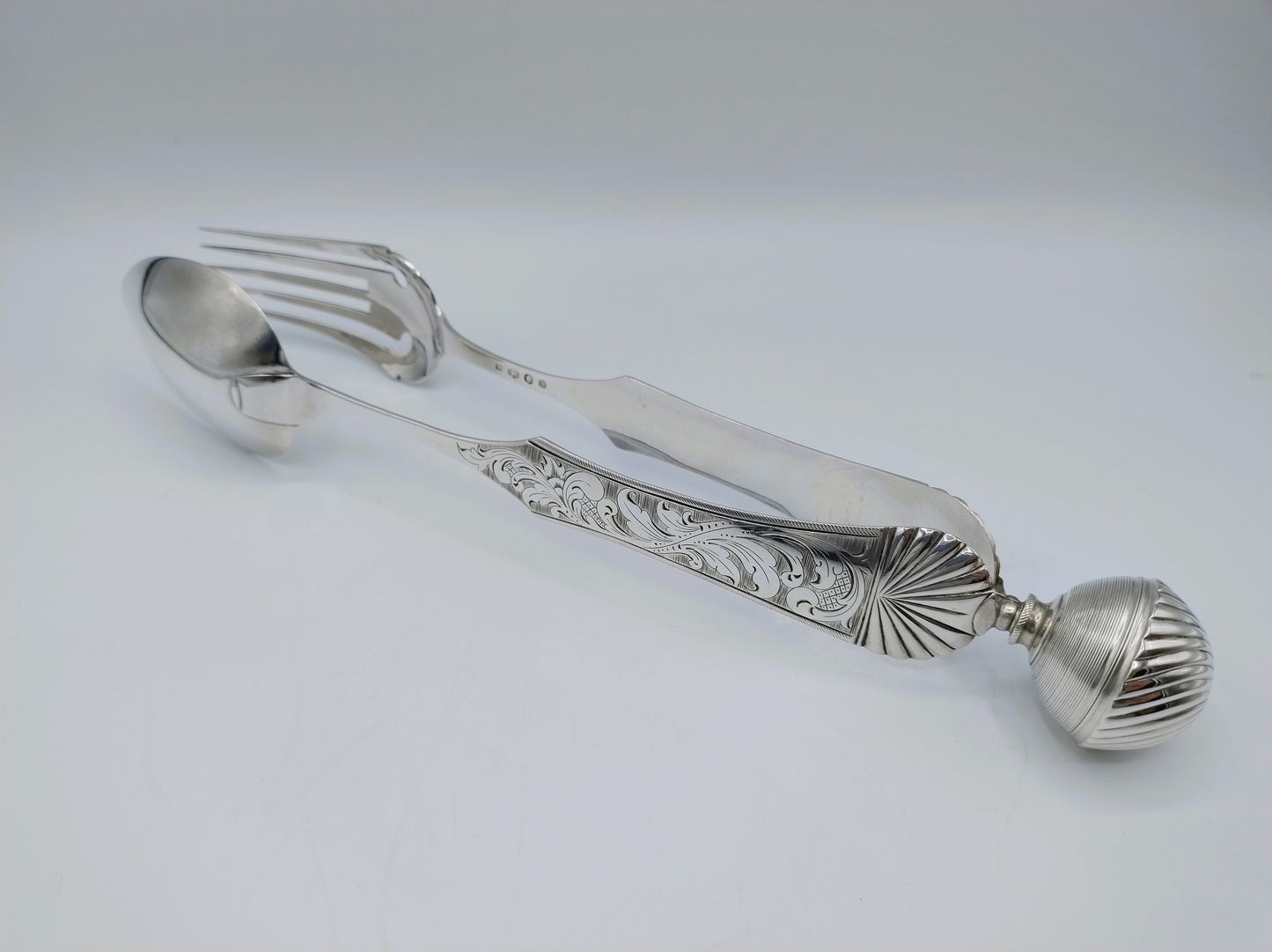 Silver salad servers, P.L. Uriot, Amsterdam, 1844