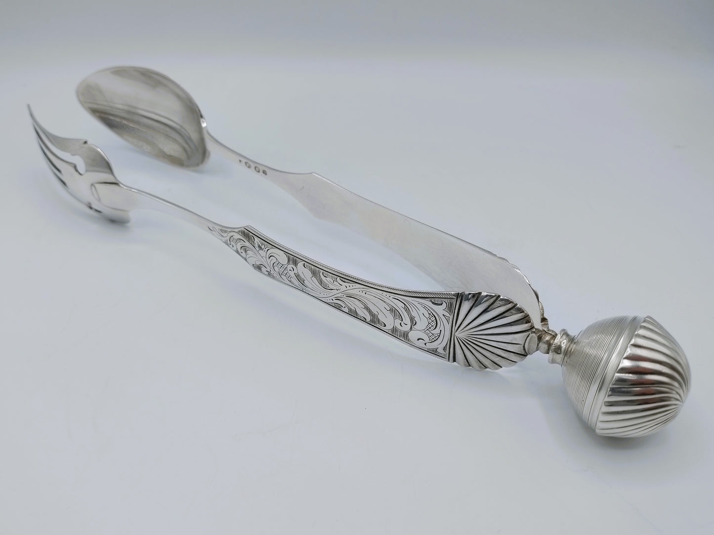 Silver salad servers, P.L. Uriot, Amsterdam, 1844